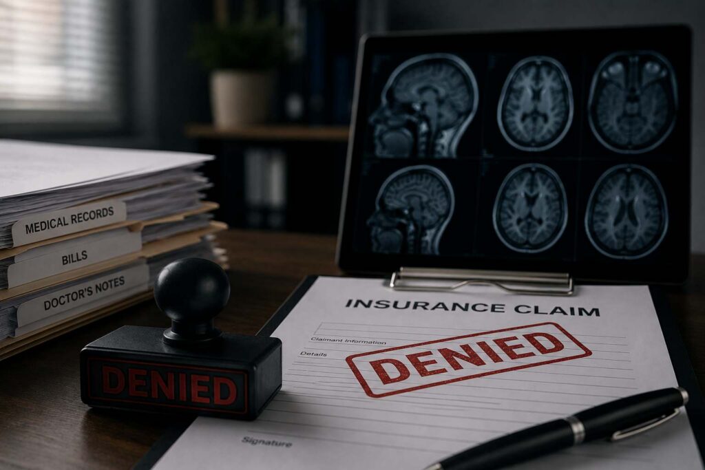 why do insurance companies deny brain injury claims